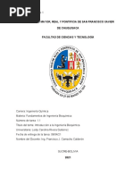 Universidad Mayor, Real Y Pontificia de San Francisco Xavier de Chuquisaca Facultad de Ciencias Y Tecnología