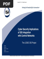 Cyber Security Implications of SIS Integration With Control Networks