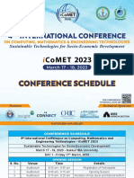 iCoMET 23 Program Schedule - 2