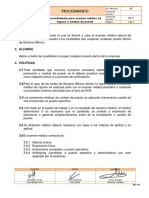 Procedimiento: Procedimiento para Examen Médico de Ingreso o Cambio de Puesto