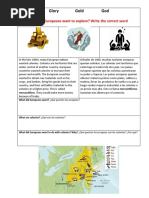 Glory Gold God: Why Did Europeans Want To Explore? Write The Correct Word