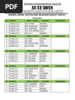 Jadwal At'taawun