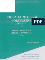 Epigrafia Medieval Portuguesa: Corpus Epigrafico Medieval Português