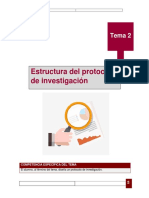 Estructura Del Protocolo de Investigación: Tema 2