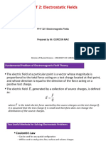 UNIT 2: Electrostatic Fields