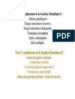 Tema 4 Ampliaciones de La Genética Mendeliana I - T Ma M A 5 5 Ampliaciones de La Genética Mendeliana II - Ampliaciones de La Genética