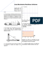 2.2 Tarea MRU Gráfica X - T y V - T Ejercicios