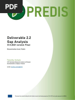 Deliverable 2.2 Gap Analysis: 31.5.2021 Version Final