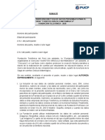 Anexo 01: Nombre Del Participante: Edad Del Participante: D.N.I. Del Participante: Nombre Del Padre, Madre o Tutor Legal