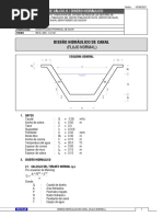 Diseño Hidráulico de Canal: (Flujo Normal)