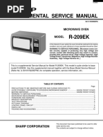 Supplemental Service Manual: Microwave Oven Model