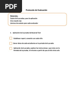 Protocolo de Evaluación