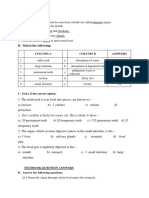 Answers of Lesson - 1 My Body STD 4