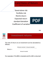 Risk and Rates of Return