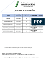 66º Cronograma de Designações