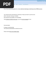 An On-Line Monitoring System For A Micro Electrical Discharge Machining (micro-EDM) Process