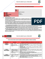 Planificación Curricular Anual de Ciencias Sociales: "Año de La Unidad, La Paz y El Desarrollo"