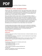 Unidade1 Lição Nº1 As Dificuldades de Ensino e Aprendizagem Da Física