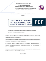 Contribution A L'Amelioration de Ajout D'Adjuvant A Base de Silice