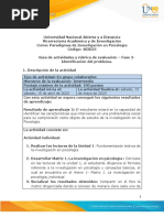 Guía de Actividades y Rúbrica de Evaluación - Unidad 1 - Fase 2 - Identificación Del Problema