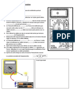 Fiche TP Utiliser Le Multimètre en Ampèremètre