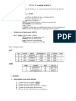 TP #2 Module SGBD I