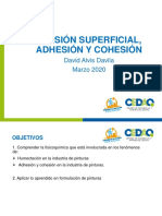 Modulo I - Tema 2 - Adhesion y Cohesión de Pintura, Tensión Superficial..