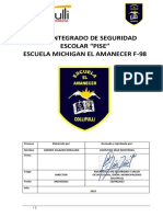 Plan Integrado de Seguridad Escolar "Pise" Escuela Michigan El Amanecer F-98