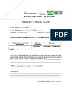 Requerimento de Segunda Chamada