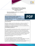 Guía de Actividades y Rúbrica de Evaluación - Unidad 1 - Fase 1 - Actividad Introductoria