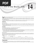 Fill in The Blanks (FIB) : Types of Fibs