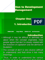 Chapter One - An Overview of Development Management