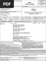 Bill of Lading Draft