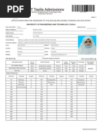 UET Taxila Admissions: Application Form For Admission To The Bachelors Degree Courses For 2023-Entry