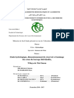 Etude Hydrologique, Dimensionnement Du Réservoir Et Laminage Des Crues Du Futur Barrage Sidi-Khelifa (Wilaya de Tizi Ouzou)