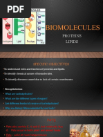 Biomolecules: Proteins Lipids