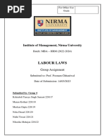 Labour Laws: Institute of Management, Nirma University