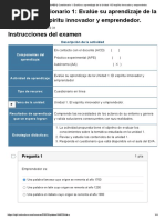 Examen - (AAB01) Cuestionario 1 - Evalúe Su Aprendizaje de La Unidad 1 El Espíritu Innovador y Emprendedor