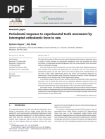 Periodontal Response To Experimental Tooth Movement by Interrupted Orthodontic Forcw in Rats