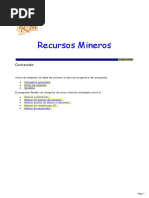 Recursos Mineros: Contenido