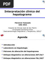 Interpretación Clínica Del Hepatograma: Florencia Yamasato Julio 2022