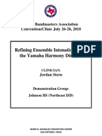 Refining Ensemble Intonation Using The Yamaha Harmony Director