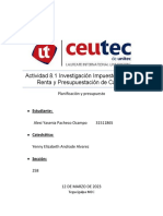 Actividad 8.1 Investigación Impuesto Sobre La Renta y Presupuestación de Capital