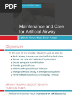 CH 3 Maintenance and Care For Artificial Airway