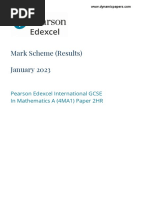 Mark Scheme (Results) January 2023: Pearson Edexcel International GCSE in Mathematics A (4MA1) Paper 2HR