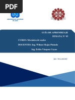 Guía de Aprendizaje Semana #03 CURSO: Mecánica de Suelos DOCENTES: Ing. Wilmer Rojas Pintado Ing. Erlita Vásquez Cayao