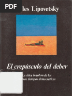 Lipovetsky Gilles - El Crepusculo Del Deber