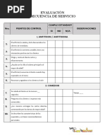 Check List Mesero (4301)