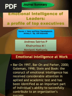 Emotional Intelligence of Leaders