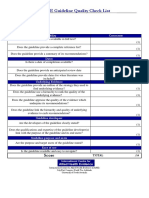 iCAHE Guideline Quality Check List: Score